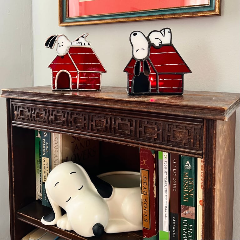 Sleepy Doghouse Tealight Candleholder MTO Image 3