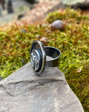 Image of BeEclipse Ring - Sterling & Fine Silver - Size 6