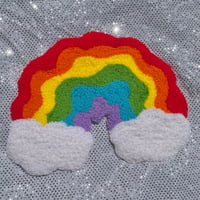 Image 2 of Bright Wonky Rainbow Tufted Wall Hanging