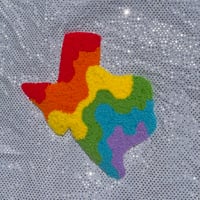 Image 2 of Bright Rainbow Texas Tufted Wall Hanging