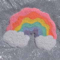 Image 2 of Pastel Wonky Rainbow Tufted Wall Hanging