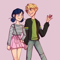 Image 1 of Adrien and Marinette Print