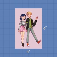 Image 2 of Adrien and Marinette Print