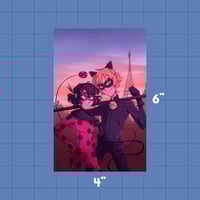 Image 2 of Ladybug and Chat Noir Print