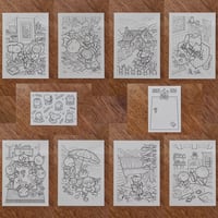Image 4 of Láminas para colorear - Coloring Illustrations Pack - 8 designs + stickers