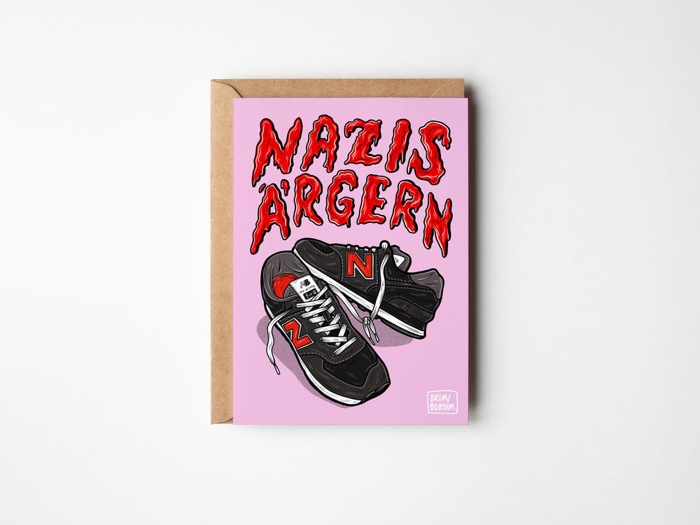 'NAZIS ÄRGERN' Postcard