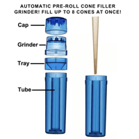 Image 1 of Pre-Roll Cone Loader Filler With Transparent Herb Storage Grind & Pack