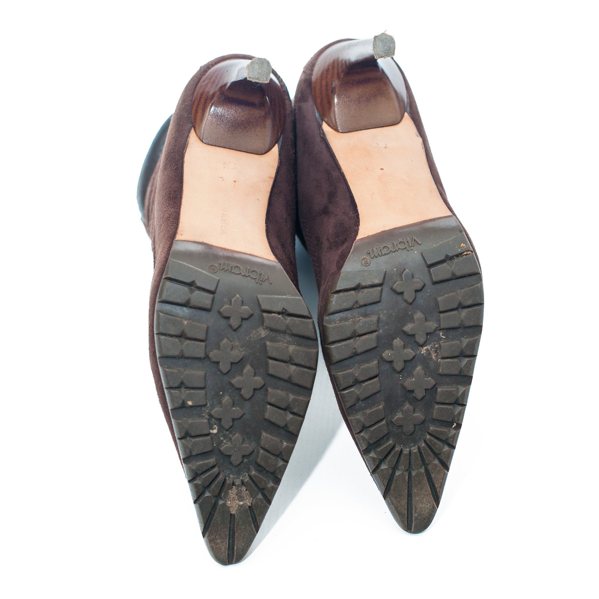 Image of Manolo Blahnik Olkamond Timberland Brown Suede Ankle Boots