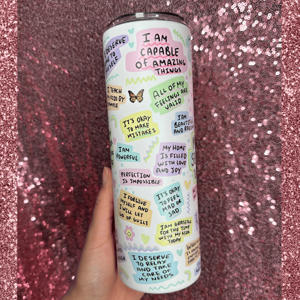 Image of Mom's Self Love 20oz Tumbler🥰💐