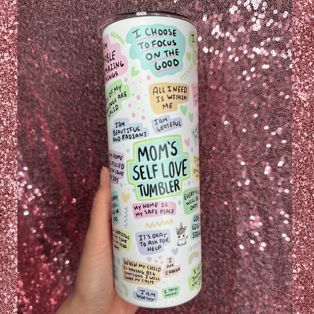 Image of Mom's Self Love 20oz Tumbler🥰💐