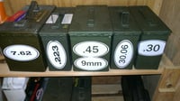 Image 1 of Oval caliber ammo decals