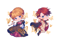 Image 2 of ✧ Umineko: Beatrice and Battler Gold Foil Charms ✧