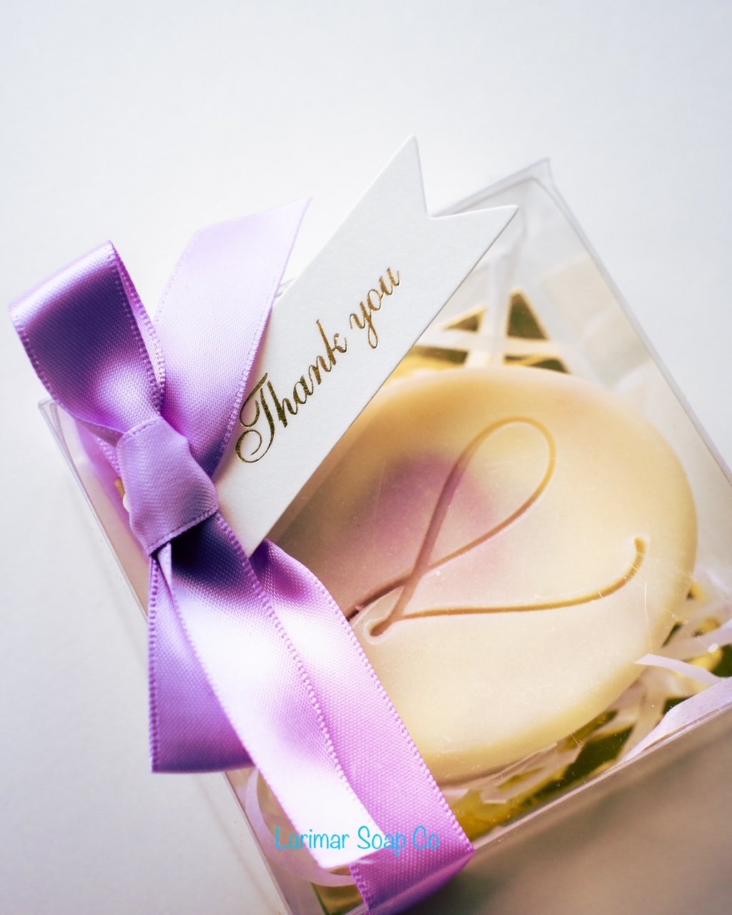Image of Oval or Hexagon Soaps in Stylish Clear Box (Custom Order)