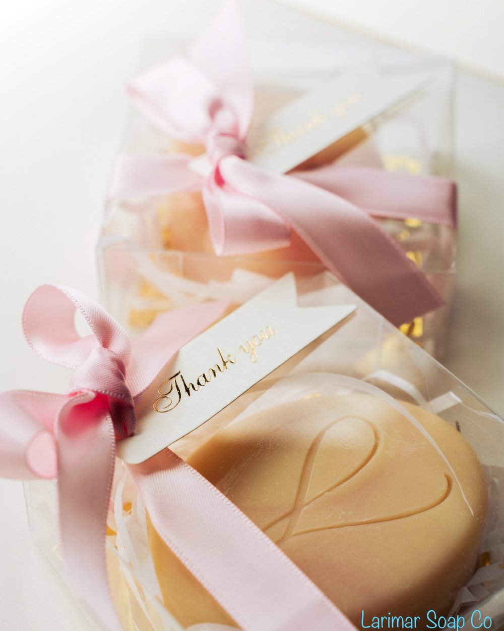 Image of Oval or Hexagon Soaps in Stylish Clear Box (Custom Order)