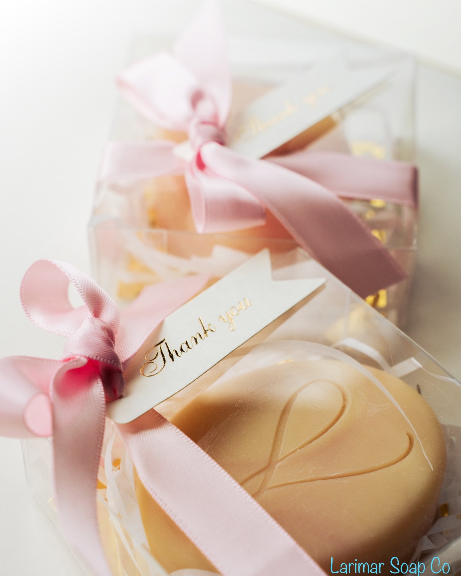 Image of Oval or Hexagon Soaps in Stylish Clear Box (Custom Order)