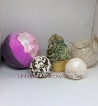 Image 1 of Unhappy Helliday Gift Set Handmade Vegan Bathbomb Bath Salt Bath Truffles 