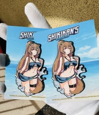 Image 2 of Cute Raccoon Girl in Swimsuit Hard Enamel Pin **EXTRAS** - LOW STOCK!