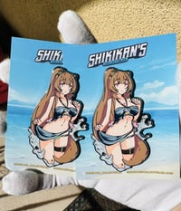 Image 4 of Cute Raccoon Girl in Swimsuit Hard Enamel Pin **EXTRAS** - LOW STOCK!