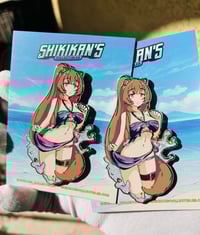 Image 3 of Cute Raccoon Girl in Swimsuit Hard Enamel Pin **EXTRAS** - LOW STOCK!