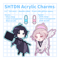 SHTDN Goyou & Agape Glitter Epoxy Acrylic 2.5" Charms