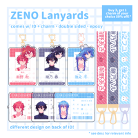 ZENO Lanyard Keychain with ID Epoxy Acrylic Charms