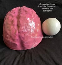 Image 4 of Brain’s for Breakfast Giant Huge Big Bathbomb Handmade Vegan Horror Spooky 