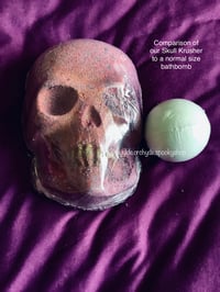 Image 3 of Skull Krusher Giant Huge Big Bathbomb Handmade Vegan Halloween  Horror Spooky
