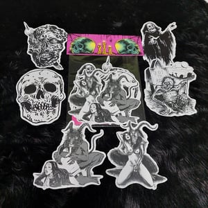 Horror Sticker Pack (B&W version)