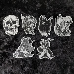 Horror Sticker Pack (B&W version)