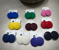Image of Large Button Earrings 