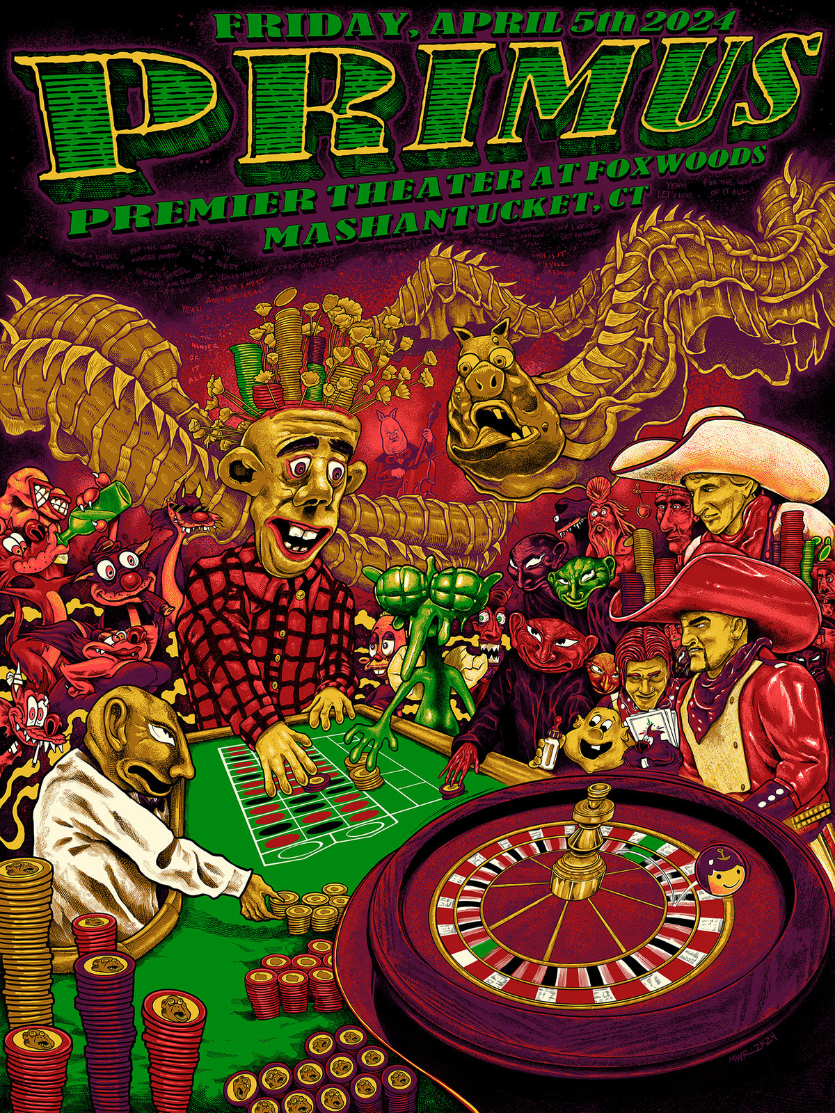 Heavy Hand Illustration — Primus - Foxwoods Poster (Standard