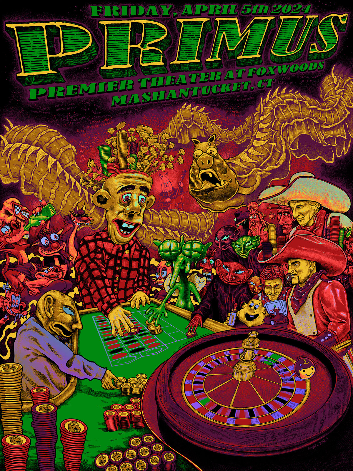 Heavy Hand Illustration — Primus - Foxwoods Poster (Standard