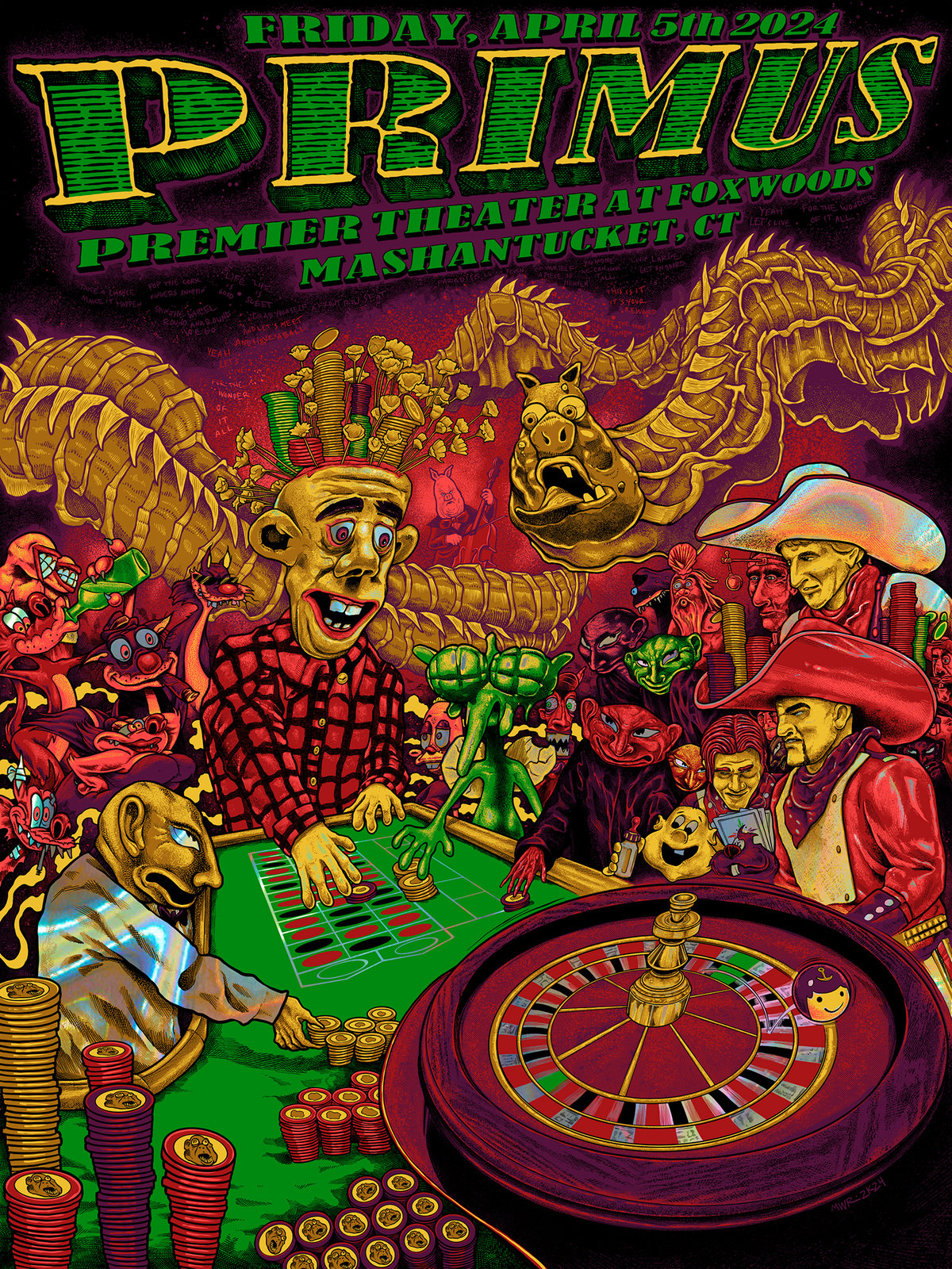 Heavy Hand Illustration — Primus - Foxwoods Poster (Standard