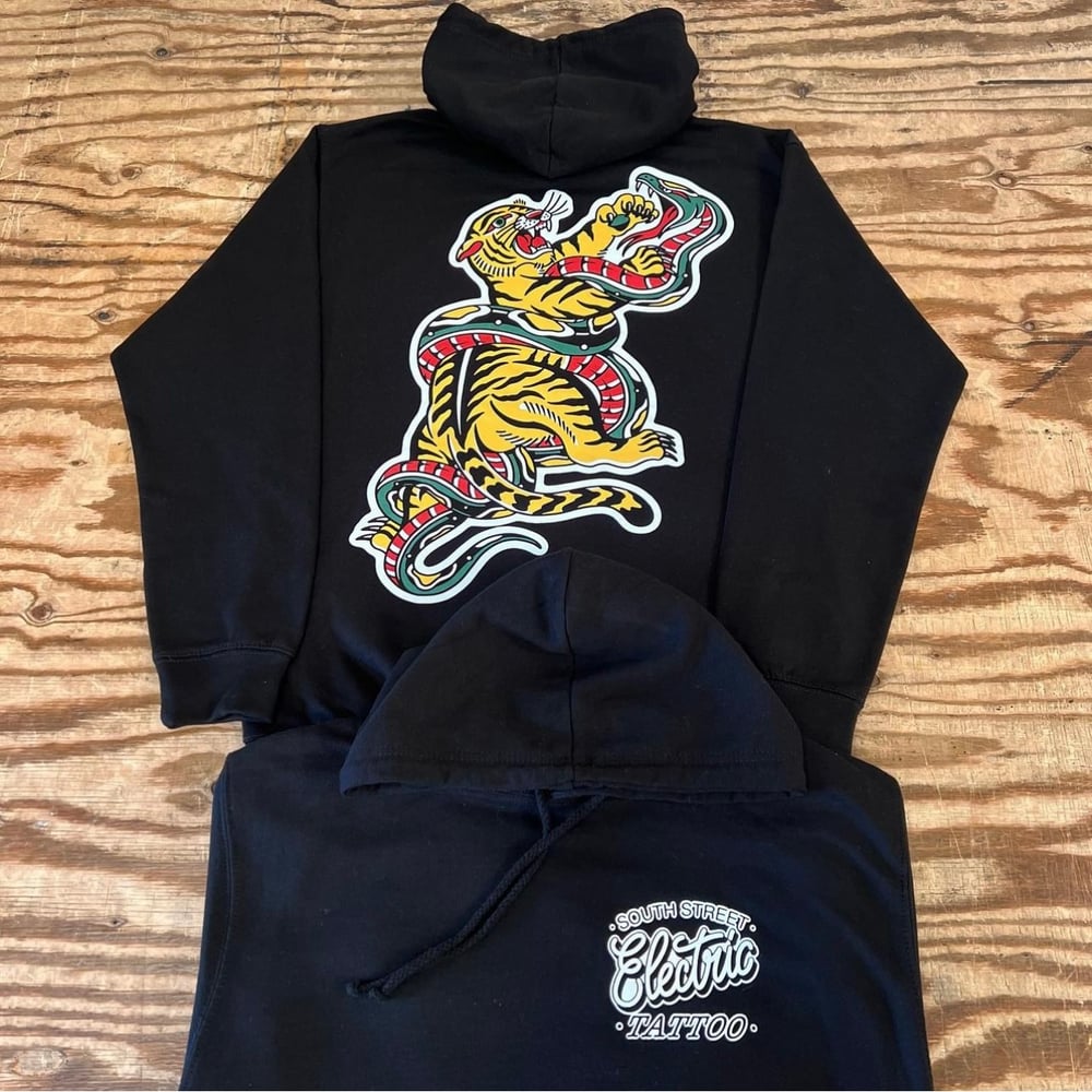 Tiger fighting snake hoodie