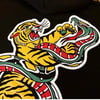 Tiger fighting snake hoodie