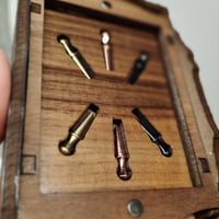 Image 4 of Vermont Mountains Travel Cribbage Board<br>WALNUT<br>3 track for 2, 3 or 4 player teams