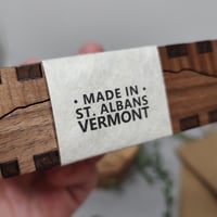 Image 5 of Vermont Mountains Travel Cribbage Board<br>WALNUT<br>3 track for 2, 3 or 4 player teams