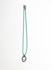 Image 2 of Oxidised / Silver Shape Necklace - Green, Orange and Purple