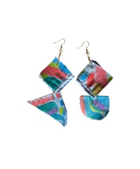 You Are Art | Painted Denim Earrings