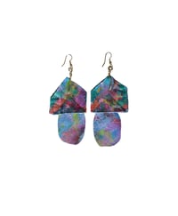  Crear Arte Hoy | Painted Denim Earrings