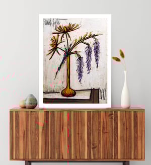 Image of Bernard Buffet - Dahlias and Glycines, Fine Art Giclee Print, Poster