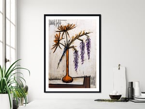 Image of Bernard Buffet - Dahlias and Glycines, Fine Art Giclee Print, Poster