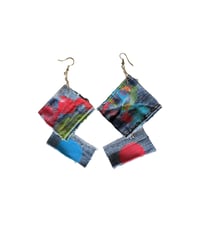 Paz + Arte | Painted Denim Earrings