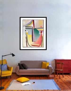 Image of Alexej von Jawlensky - Abstrakter Kopf, Fine Art Giclee Print, Abstract Portrait, Head Poster