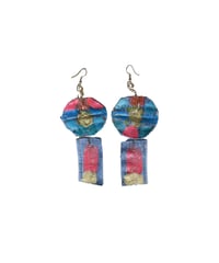 Dios Crea El Arte | Painted Denim Earrings