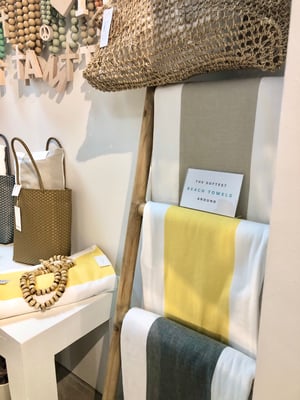 Image of Extra Wide Stripe Beach Towel-Sand