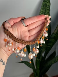 Image 1 of CARNELIAN X PEARL CHOKERS