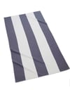 Extra Wide Stripe Beach Towel-Navy