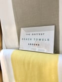 Extra Wide Stripe Beach Towel-Coastal Grey