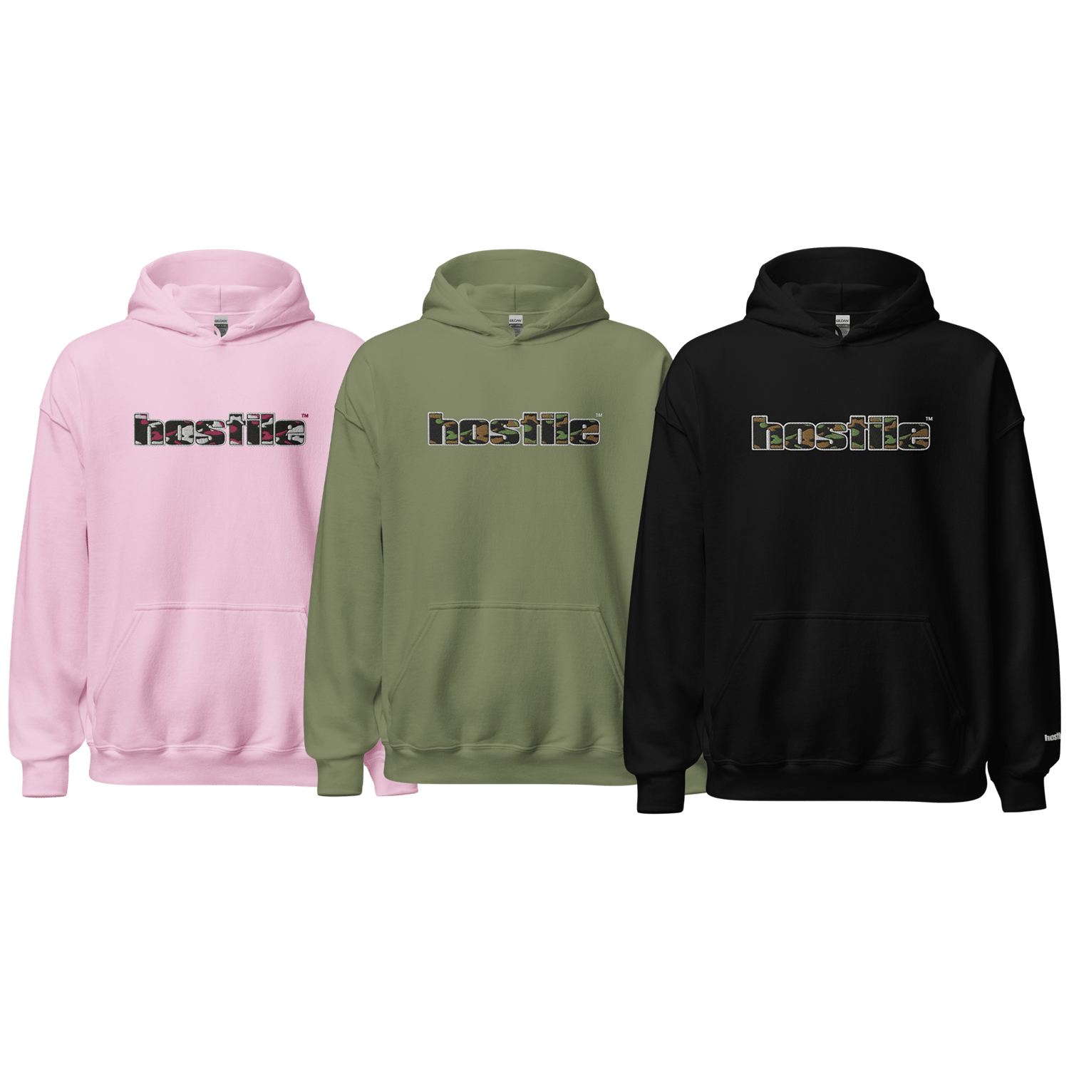 Image of Hostile Camo logo hoodie [embroidered]